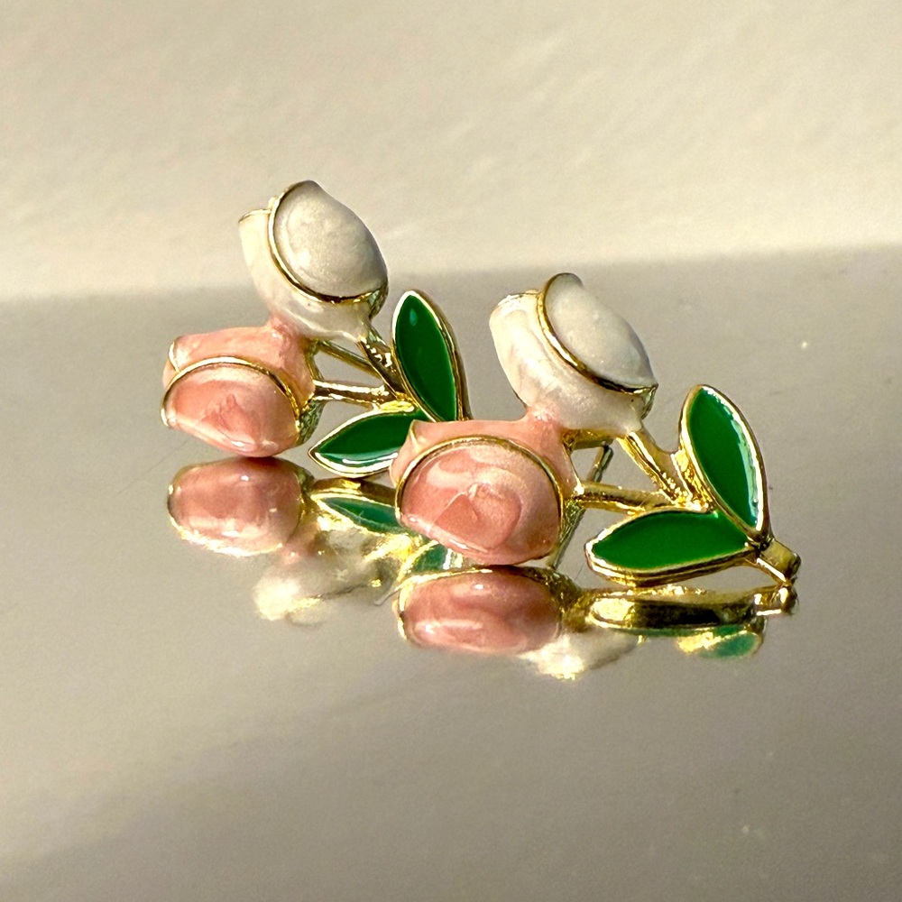 Flowers Earrings 0.7in
